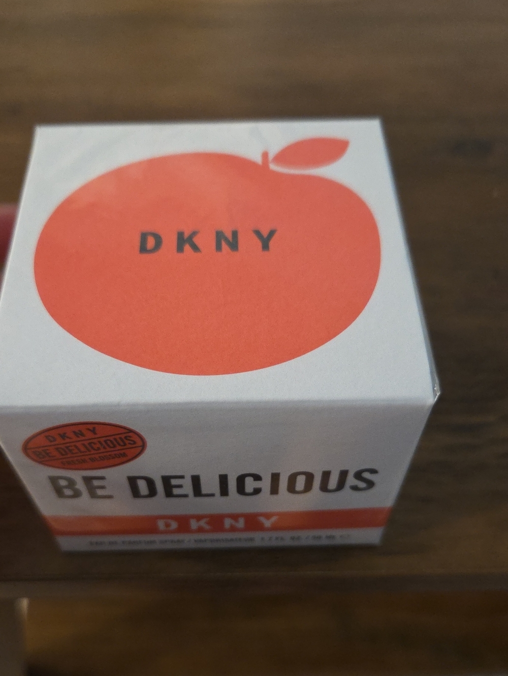 DKNY White and Orange Be Delicious Decorative Box